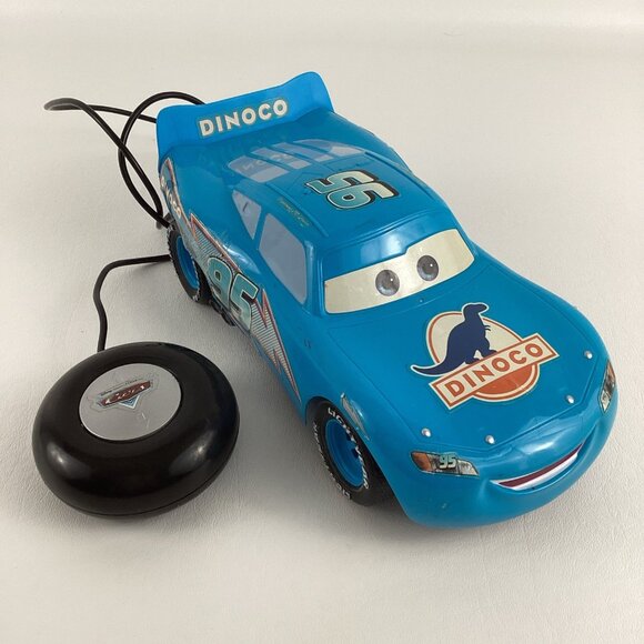 Disney Pixar Cars Tyco RC My First Remote Control Dinoco Lightning McQueen Toy - Picture 1 of 9